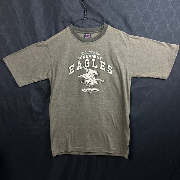 Vintage 90s Bugle Boy T Shirt Mens Medium Green Short Sleeve Single Stitch Tee - Picture 1 of 16